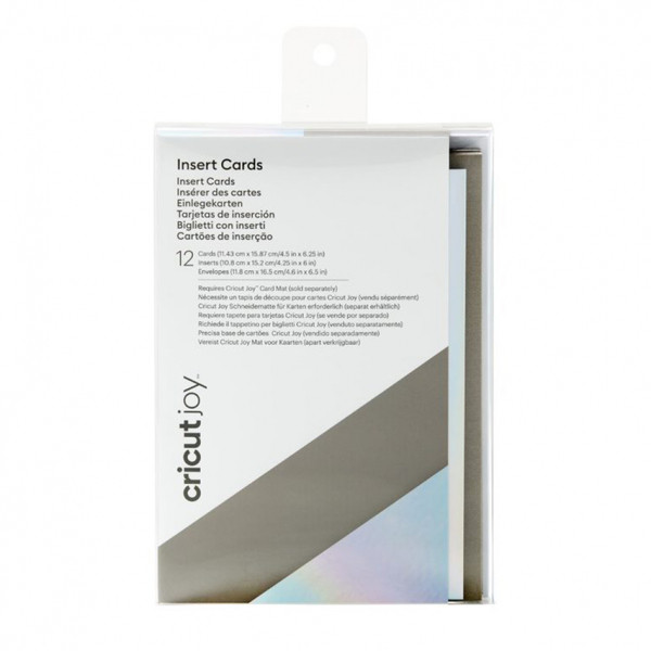 Cricut Joy grey/silver/holographic insert cards, 15.9cm x 11.4cm (12-pack) 904318 257026 - 1