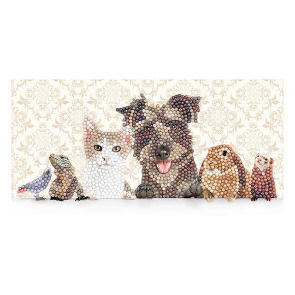 Crystal Art Animal Family diamond painting card, 11cm x 22cm CCK-11x22C6 400925 - 1