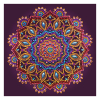 Crystal Art Purple Mandala diamond painting card, 18cm x 18cm