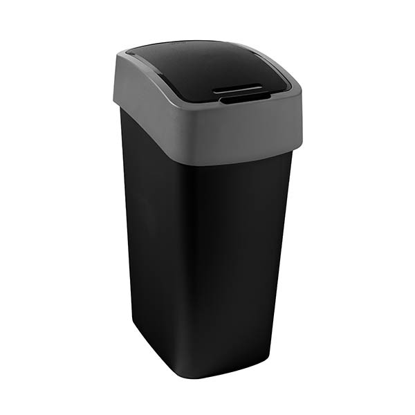 Curver Flip Bin black/grey waste bin, 45 litres 243889 - 1