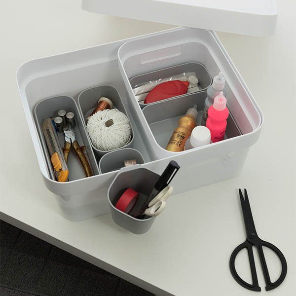 Curver Infinity light grey square drawer unit, 1 litre 243872 - 3