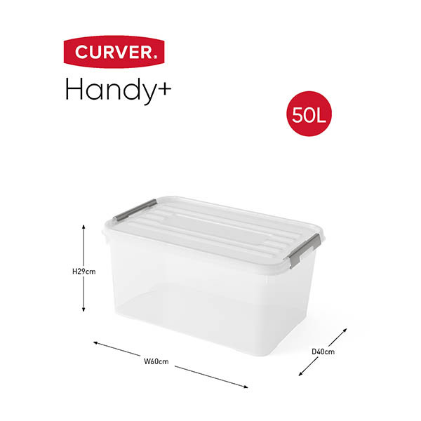 Storage box 50L | transparent | Curver Handy+ 243878 - 2
