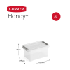 Storage box 6L | transparent | Curver Handy+ 243874 - 2