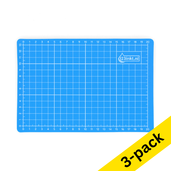 Cutting mat A5 (230 x 190mm) | 3-layer | 123ink 3-pack 303035 - 1