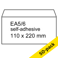 DL (EA5/6) envelope 110 x 220mm | white self-adhesive | 123ink | 50-pack 300908