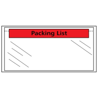 DL "PACKING LIST" packing list envelope 225 x 122mm | transparent self-adhesive | 123ink | 100-pack 300783