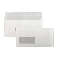 DL envelope with window on left 110 x 220mm | white peel and seal | Superior | 1,000-pack 520093
