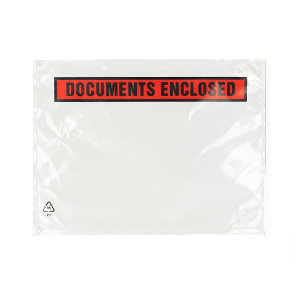 "DOCUMENTS ENCLOSED" envelope 225 x 165mm (A5) | self-adhesive | 123ink | 1,000-pack 300774 - 1