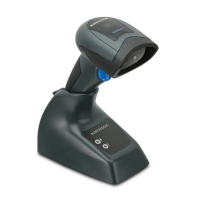 Datalogic QuickScan QM2131 handheld scanner including cable and base station 848190