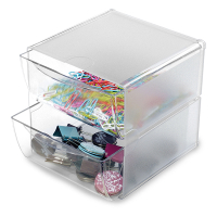 Deflecto Classic Cube organiser (2 drawers) 350101 423353