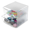 Deflecto Classic Cube organiser (2 drawers) 350101 423353 - 1