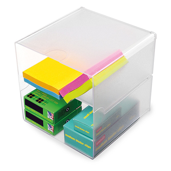 Organiser (2 compartments) | Deflecto Classic Cube 423357 - 1