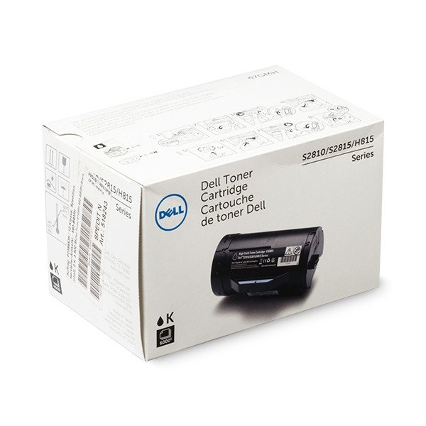 Dell 593-BBMH (D9GY0) high capacity black toner (original Dell) 593-BBMH 086140 - 1