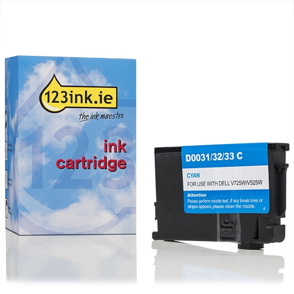 Dell Series 33 (592-11813) extra high capacity cyan ink cartridge (123ink version) 019189 - 1