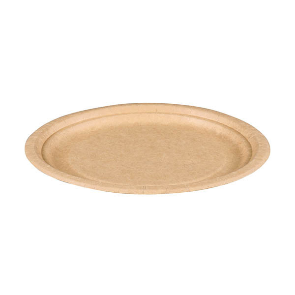 Depa disposable kraft cardboard plate, 18cm (100-pack) 423536 - 1