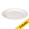 Depa white sugar cane plate, 26cm (3 x 50-pack) 402763 - 1