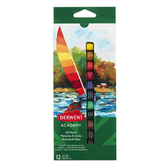 Derwent Academy oil paint tubes (12-pack) 209814 - 1