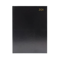 Desk Diary Day Per Page Appointments A5 Black, 2024 KFA51ABK24 KFA51ABK24 299187