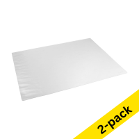 Desk pad | 650 x 500mm | 123ink transparent | 2-pack