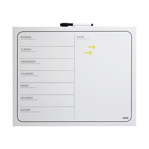 Frameless weekly memo board 40 x 50cm | Desq 400744 - 1