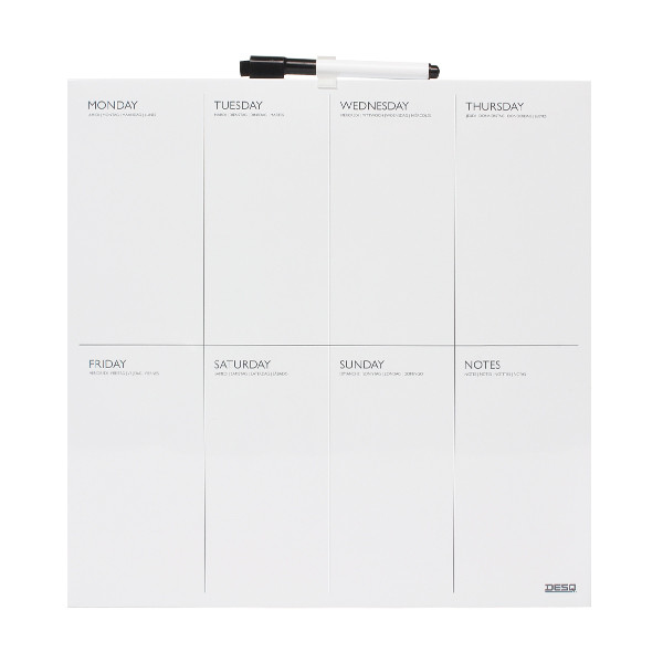 Frameless weekly planner 35 x 35cm | Desq 400742 - 1