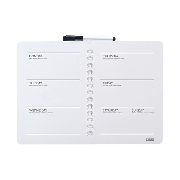 Frameless weekly planning board 28 x 39.5cm | Desq 400745 - 1