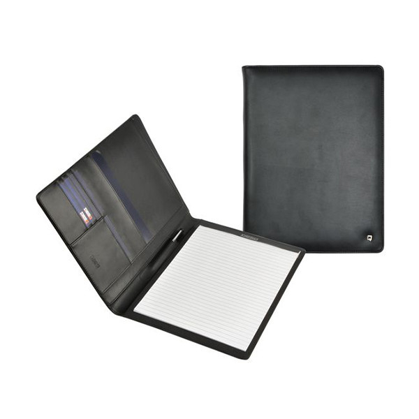 Desq black A4 leather writing folder 400791 - 1