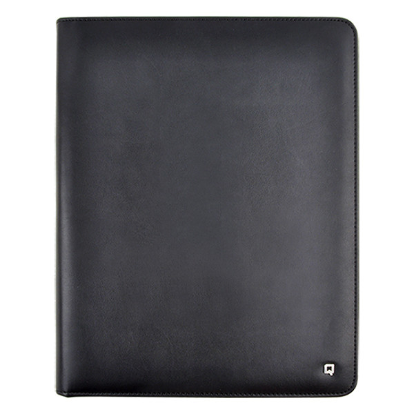 Desq black A4 leather writing folder with zipper 3690 400790 - 3