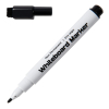 Desq black whiteboard markers with eraser cap (1mm round) (5-pack)