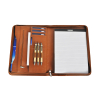 Desq brown A4 writing folder with zipper 3632 400805 - 3