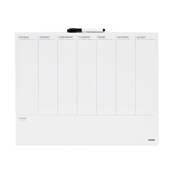 Desq frameless weekly planning board, 40cm x 50cm 4210 400743 - 1