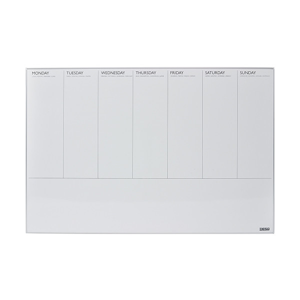 Desq ultra thin frameless weekly planning board, 60cm x 90cm 400741 - 1