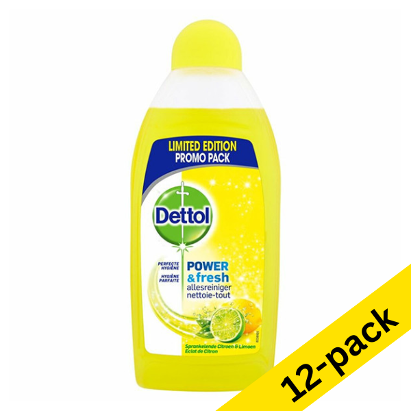 All-purpose cleaner 500ml | Dettol Power & Fresh Lemon | 12-pack SDE01120 - 1