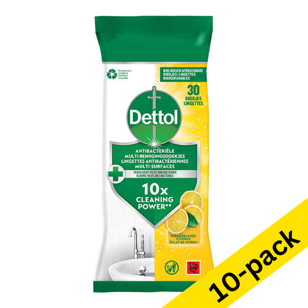 Dettol Citrus cleaning wipes (10 x 30 wipes) SDE01134 - 1