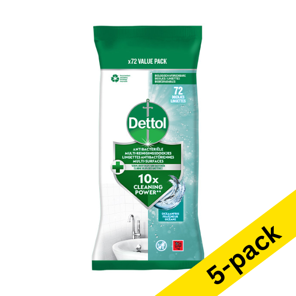 Cleaning wipes | Dettol Ocean | 72-pack x5 SDE01140 - 1