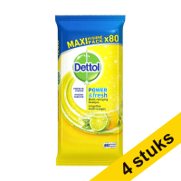Dettol Lemon hygienic wipes (4 x 80 wipes)
