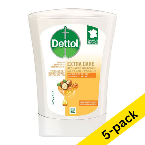 Dettol No-Touch Extra Care Honey & Shea Butter hand soap refill, 250ml (5-pack) SDE01096 - 1