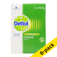 Dettol original antibacterial soap (2 x 100g) (6-pack)