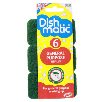 Dishmatic washing up brush refills with scouring pad (6-pack) SDI00020