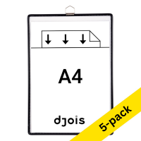 Djois A4 black information box with closed hook (5-pack) 234862