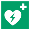 Djois AED warning sign, 200mm x 200mm 234853 - 1