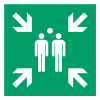Djois assembly point warning sign, 200mm x 200mm 234852 - 1