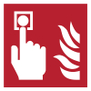 Djois fire alarm warning sign, 200mm x 200mm 234856 - 1