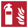 Djois fire extinguisher warning sign, 150mm x 150mm 234854 - 1