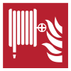 Djois fire hose warning sign, 200mm x 200mm 234855 - 1