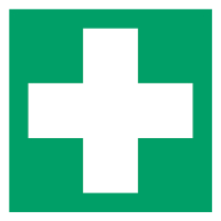 Djois first aid warning sign, 200mm x 200mm 7510008 234851