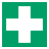 Djois first aid warning sign, 200mm x 200mm 234851 - 1