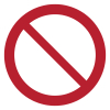 Djois general prohibition warning sign, 200mm 234860 - 1