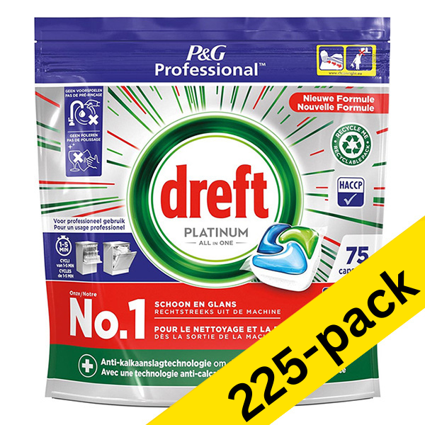 Dreft Professional All-in-One Platinum Regular dishwasher tablets (225-pack)  SDR06142 - 1