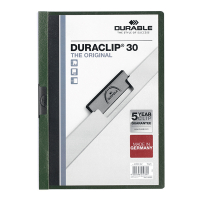 A4 Clip folder (30-page) | Durable Duraclip dark green 310141